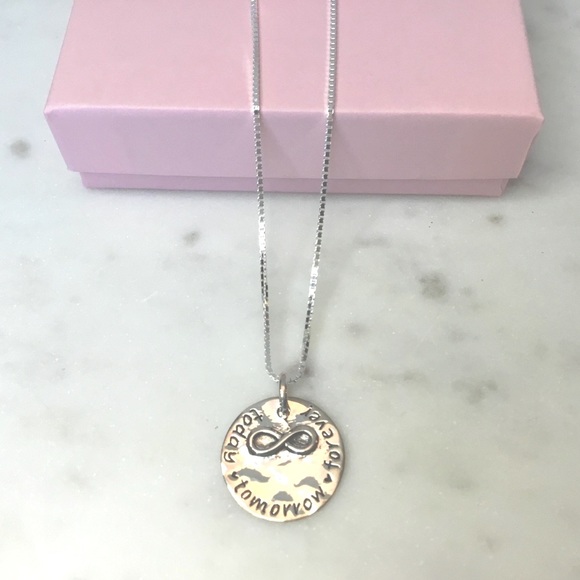 Jewelry - Sterling “Today Tomorrow Forever” 
Necklace